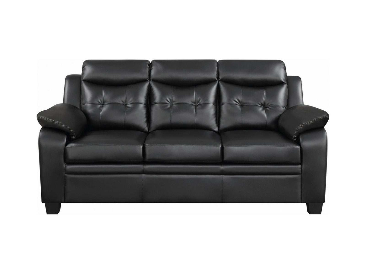 Finley Black Stationary Sofa - Ornate Home