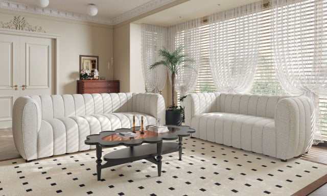 Aversa Off-White Loveseat - Ornate Home