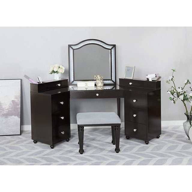 Tracie Obsidian Gray Vanity Set - Ornate Home