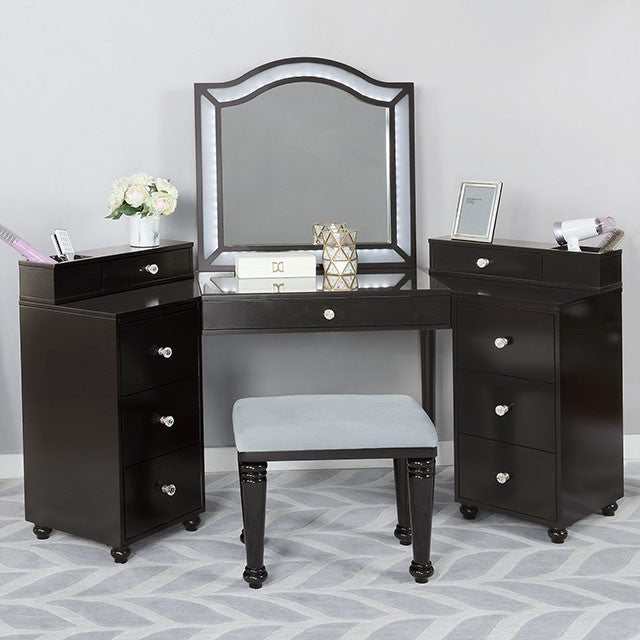 Tracie Obsidian Gray Vanity Set - Ornate Home