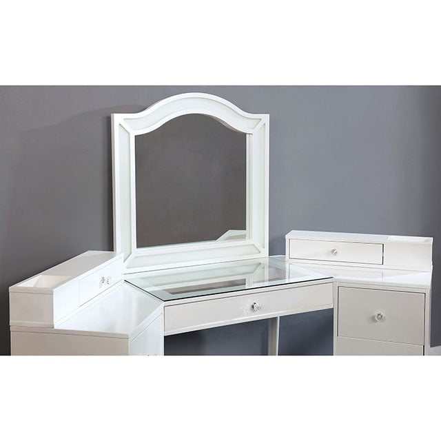 Tracie Luminous White Vanity Set - Ornate Home