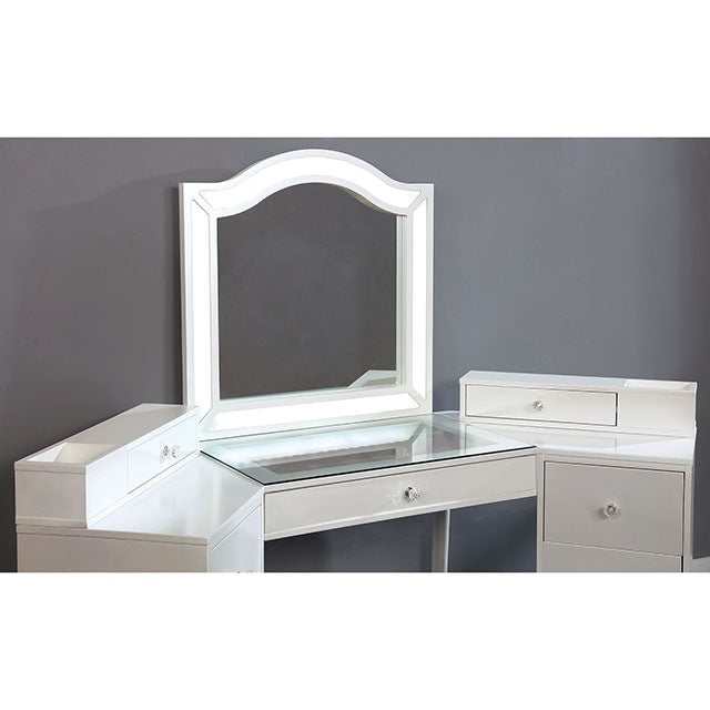 Tracie Luminous White Vanity Set - Ornate Home