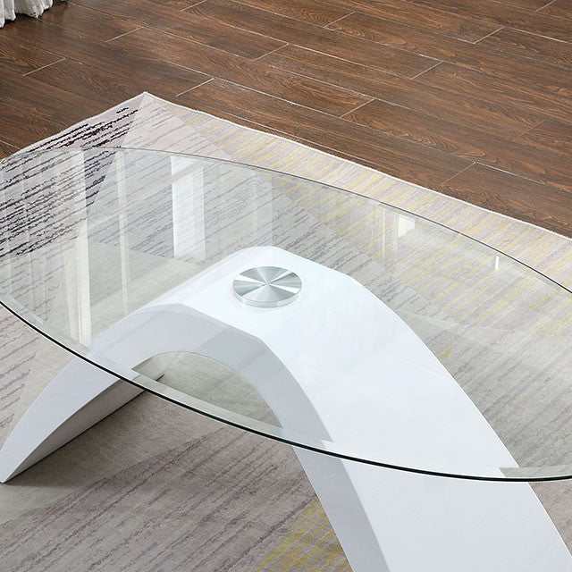 Nahara White Coffee Table - Ornate Home