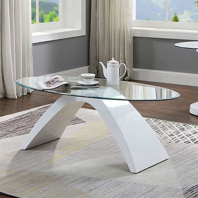 Nahara White Coffee Table - Ornate Home