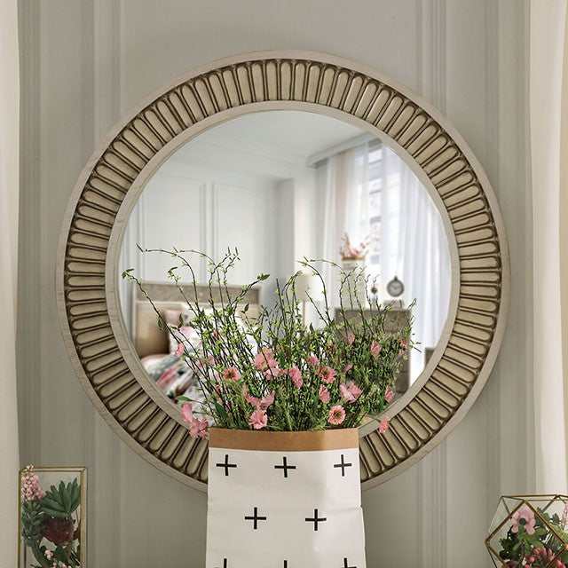 Jakarta Antique White Mirror - Ornate Home