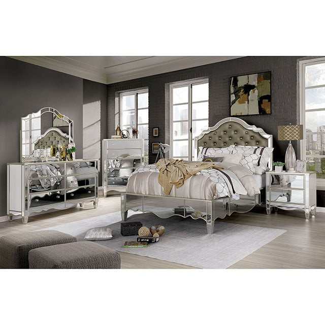 Eliora Silver Eastern King Bed - Ornate Home