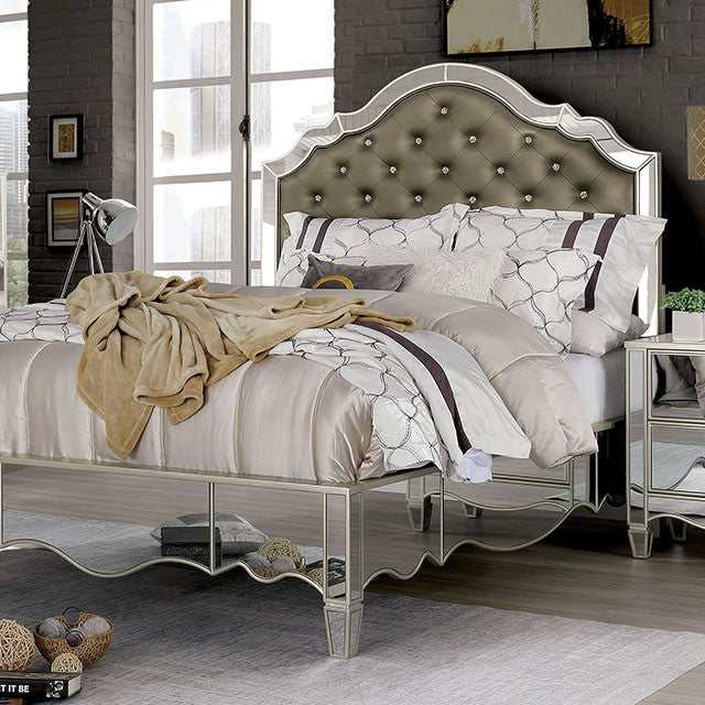 Eliora Silver Eastern King Bed - Ornate Home