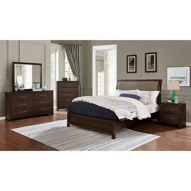 Jamie Walnut/Light Brown California King Bed - Ornate Home