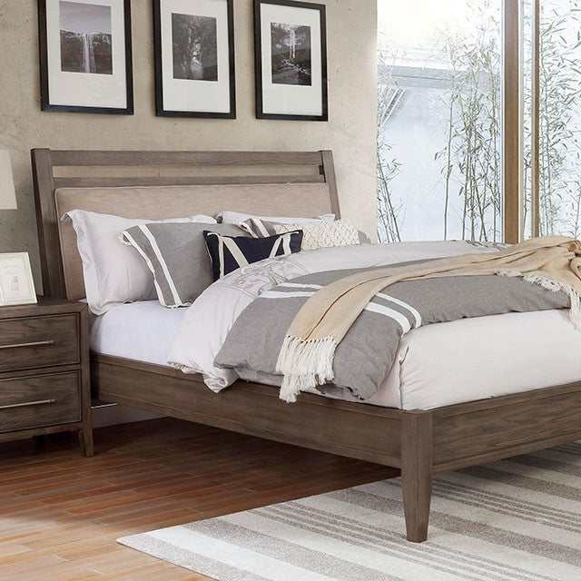 Tawana Warm Gray/Beige California King Bed - Ornate Home