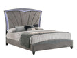 Frampton Gray King LED Platform Bed - Ornate Home