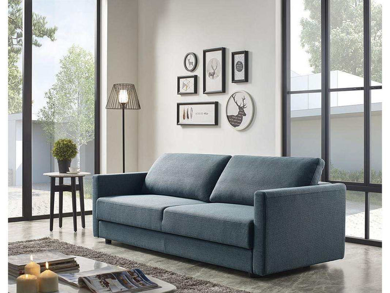 Fredonia - Blue-Green Fabric - Sofa Bed w/ Storage - Ornate Home