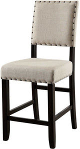 Sania Antique Black & Beige Bar Chair (Set of 2) - Ornate Home