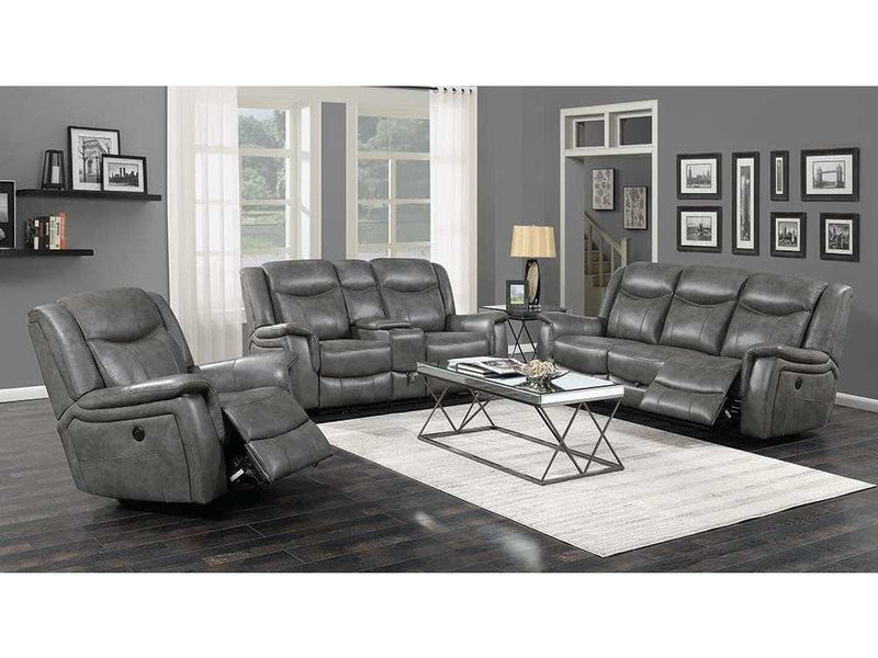 Conrad - Grey - 3pc Motion Living Room Set - Ornate Home