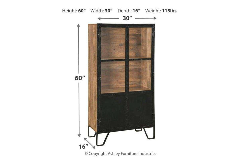 Gabinwell Black/Brown Cabinet/Bookcase - Ornate Home