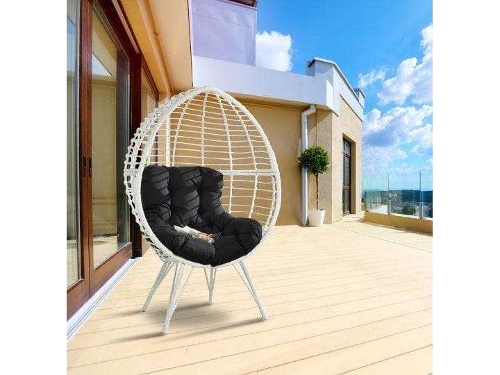 Galzed - Black & White - Patio Lounge Chair - Ornate Home