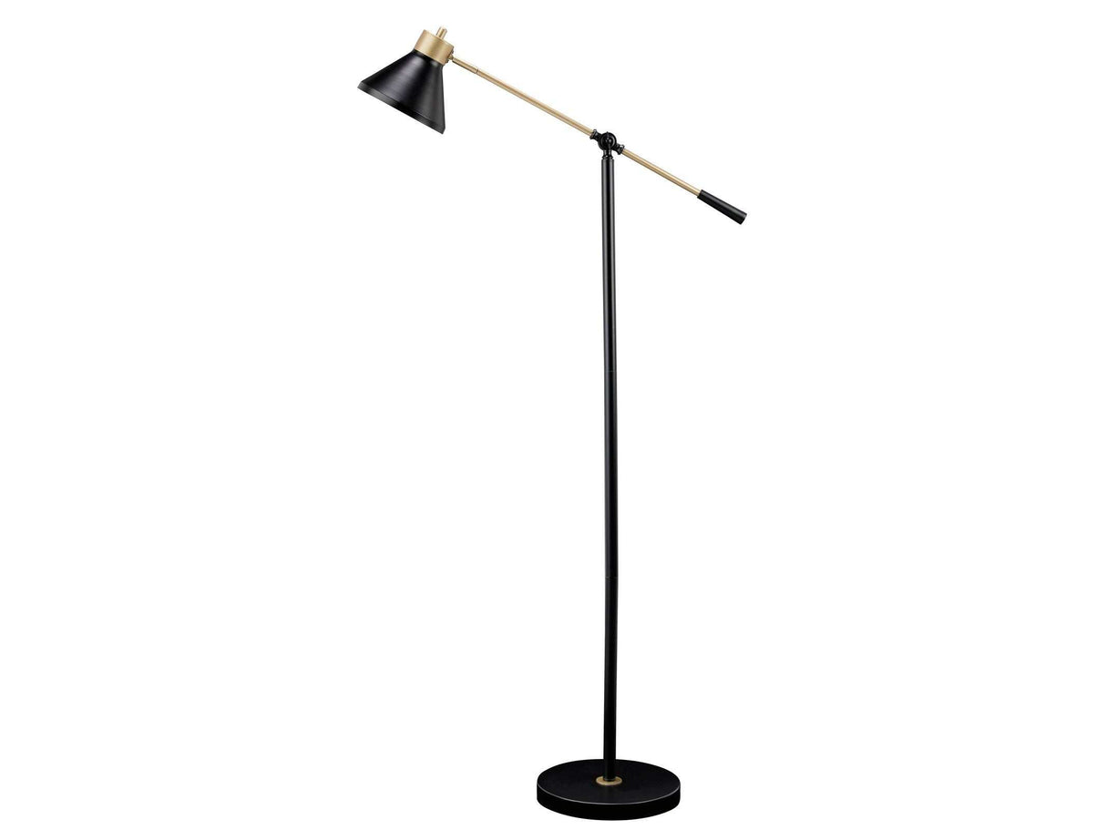 Garville Floor Lamp Black/Gold Finish - Ornate Home