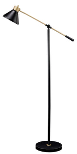 Garville Floor Lamp Black/Gold Finish - Ornate Home