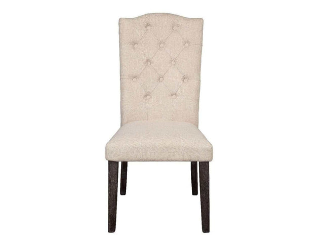 Gerardo Beige & Espresso Side Chair (Set of 2) - Ornate Home