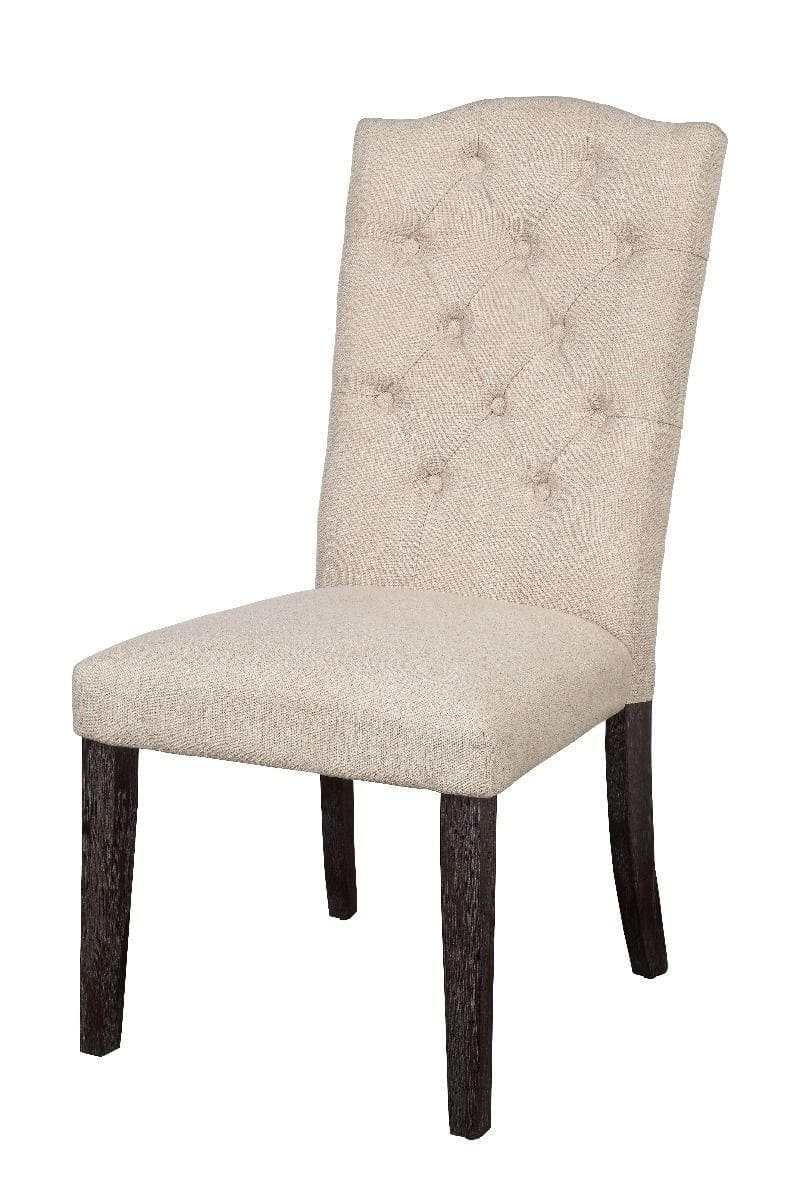 Gerardo Beige & Espresso Side Chair (Set of 2) - Ornate Home