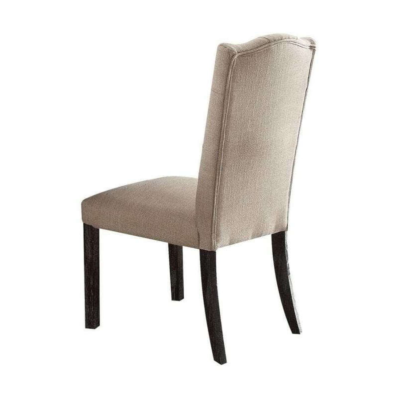 Gerardo - Beige & Espresso - Side Chair  (Set of 2) - Ornate Home