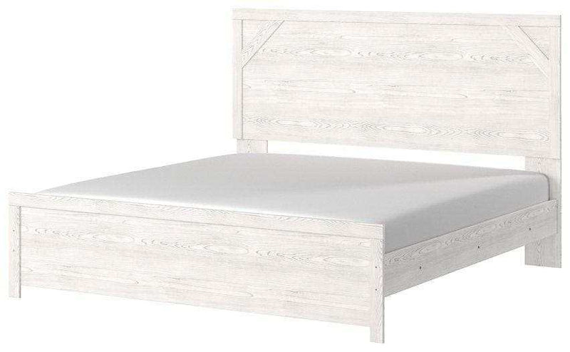Gerridan White & Gray King Panel Bed Frame - Ornate Home