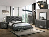 Giovani Dark Gray King Panel Bed - Ornate Home