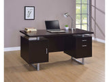 Glavan Cappuccino Rectangular Storage Office Desk - Ornate Home