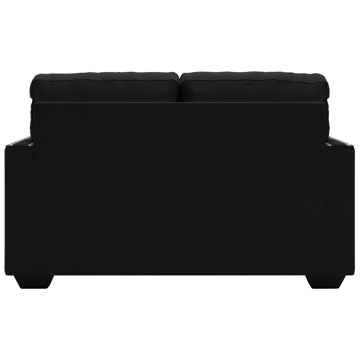 Gleston Onyx Black Velvet Stationary Loveseat - Ornate Home