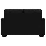 Gleston Onyx Black Velvet Stationary Loveseat - Ornate Home