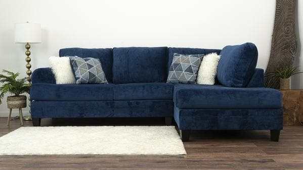 Gloria Sectional Sofa w/RAF Chaise - Huge Comfy Couch - Ornate Home