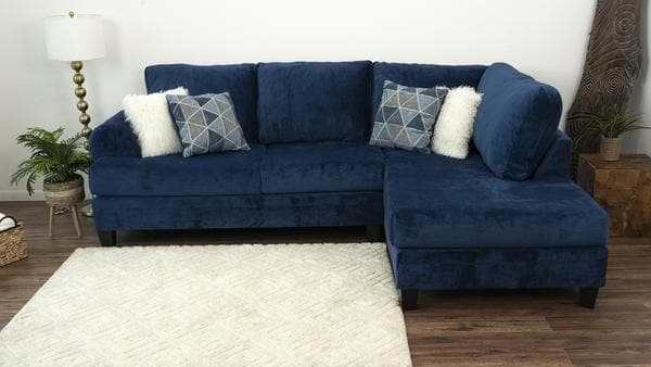 Gloria Sectional Sofa w/RAF Chaise Huge Comfy Couch - Ornate Home