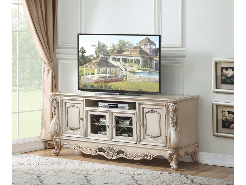 Gorsedd Antique White TV Stand - Ornate Home