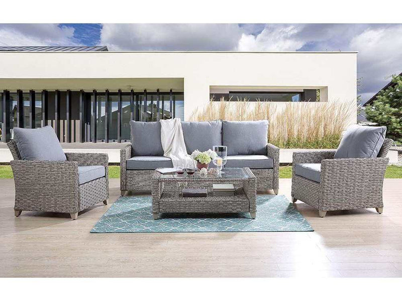 Greeley Gray 4Pc Patio Sofa Set - Ornate Home