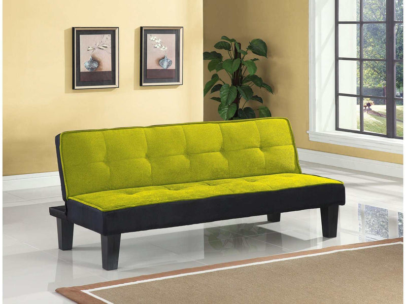 Hamar Green Flannel Fabric Adjustable Futon Sofa - Ornate Home