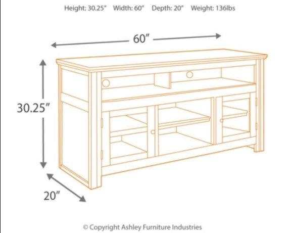 Harpan 60" TV Stand - Ornate Home