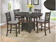 Hartwell Gray Extendable Oval Counter Height Table - Ornate Home