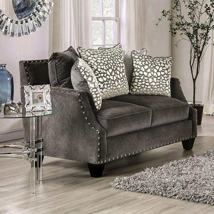 Hendon - Gray - Stationary Sofa & Loveseat - 2pc - Ornate Home