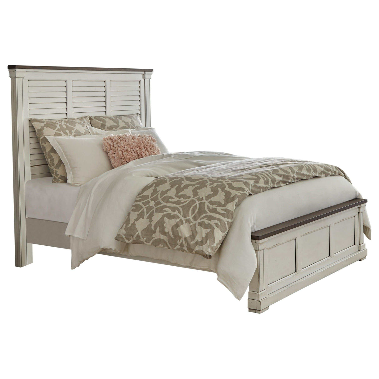 Hillcrest White 4pc Eastern King Panel Bedroom Set - Ornate Home