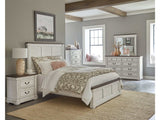 Hillcrest White 5pc Eastern King Panel Bedroom Set - Ornate Home