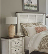 Hillcrest White Eastern King Panel Bed - Ornate Home