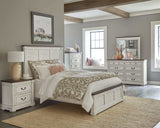 Hillcrest White Eastern King Panel Bed - Ornate Home