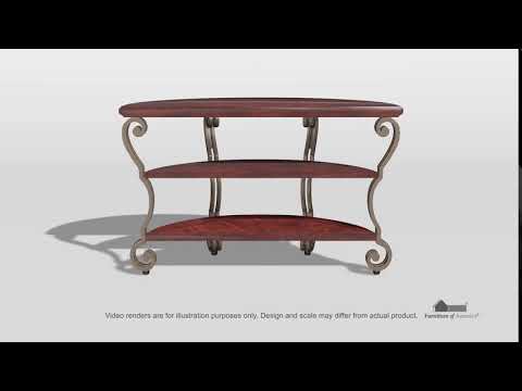 July Brown Cherry Sofa Table