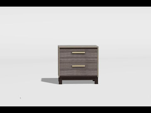 Manvel Antique Gray Nightstand