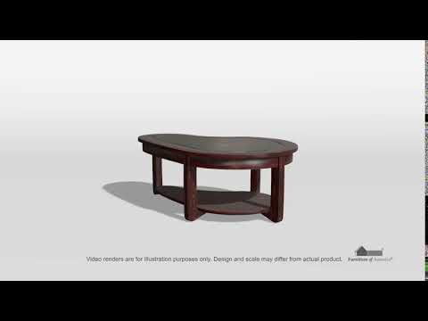 Crystal Falls Dark Cherry Coffee Table