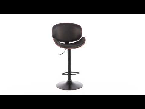 Bellatier Faux Leather Adjustable Height Bar Stools