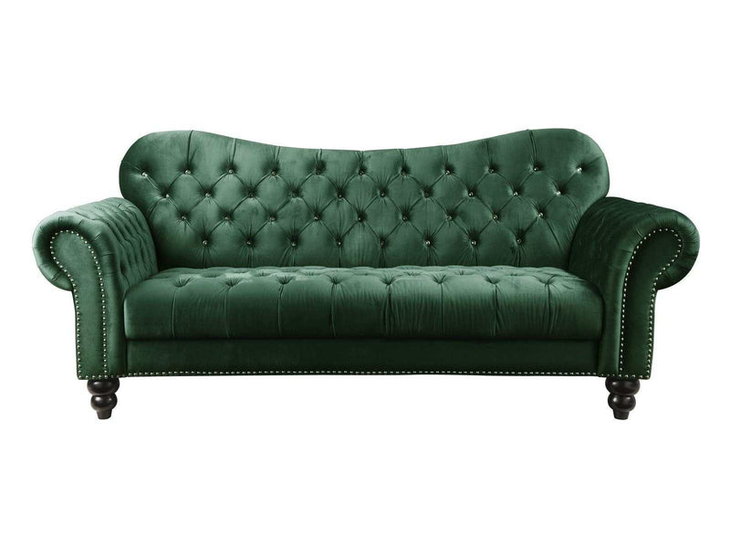 Iberis - Green Velvet - Sofa - Ornate Home