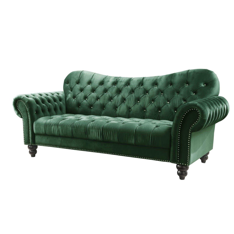 Iberis - Green Velvet - Sofa - Ornate Home