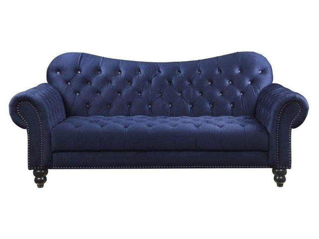 Iberis Navy Velvet Sofa - Ornate Home