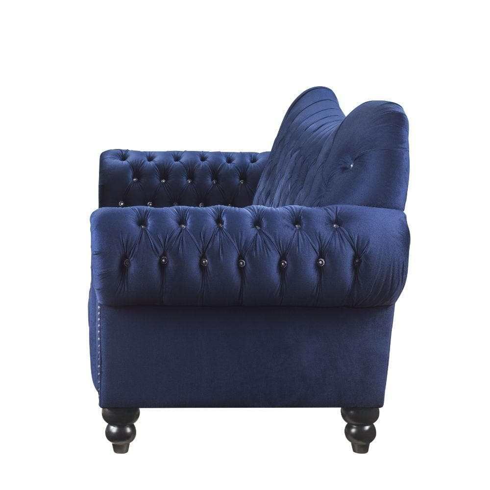 Iberis Navy Velvet Sofa - Ornate Home