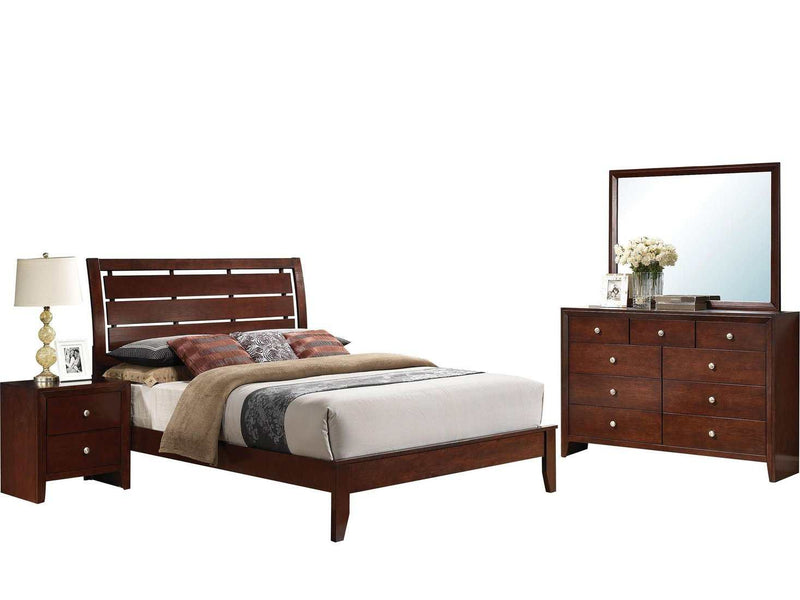 Ilana Brown Cherry Eastern King Bed - Ornate Home